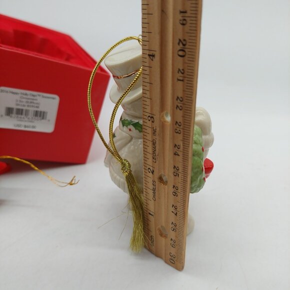 Lenox Snowman Ornament Happy Holly Days Box 2016 - Picture 5 of 7